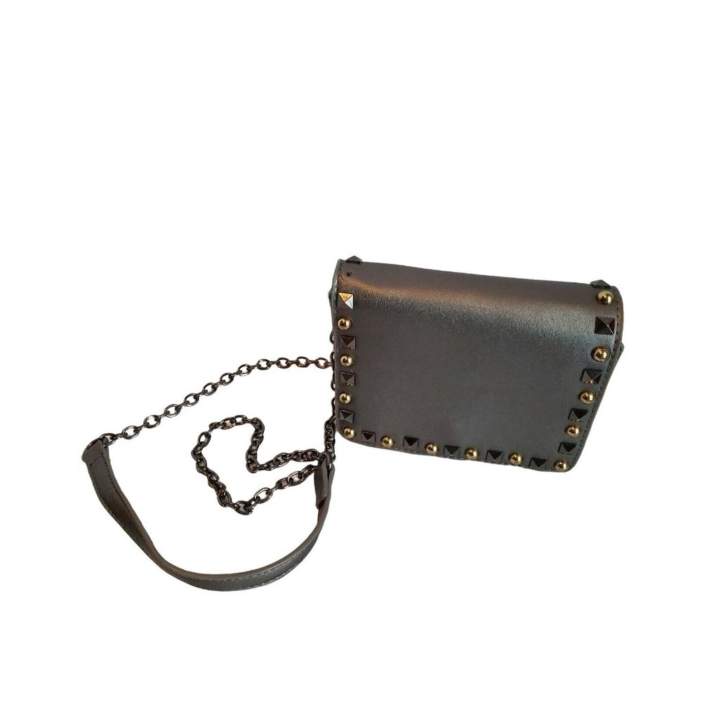 Sondra Roberts Squared Crossbody Purse Silver